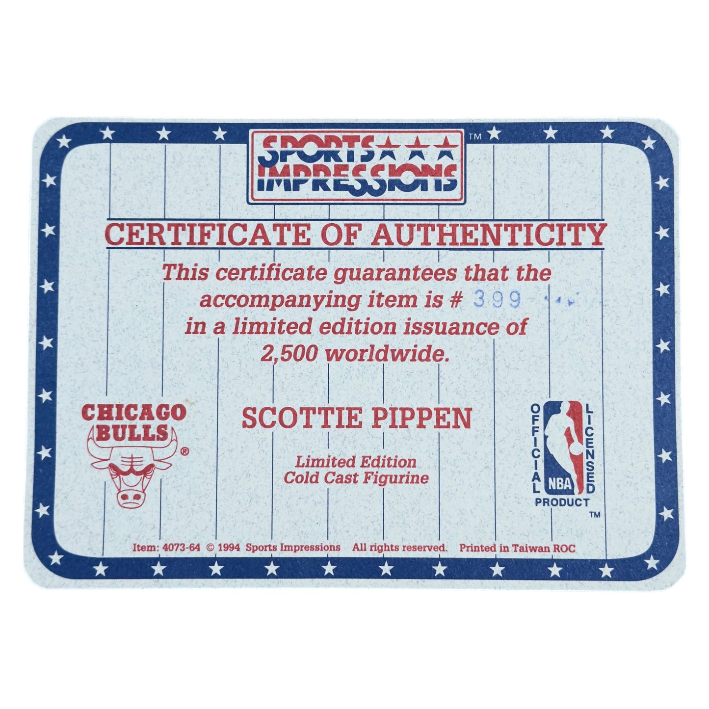 1994 Vintage NBA Sports Impressions Scottie Pippen Figurine