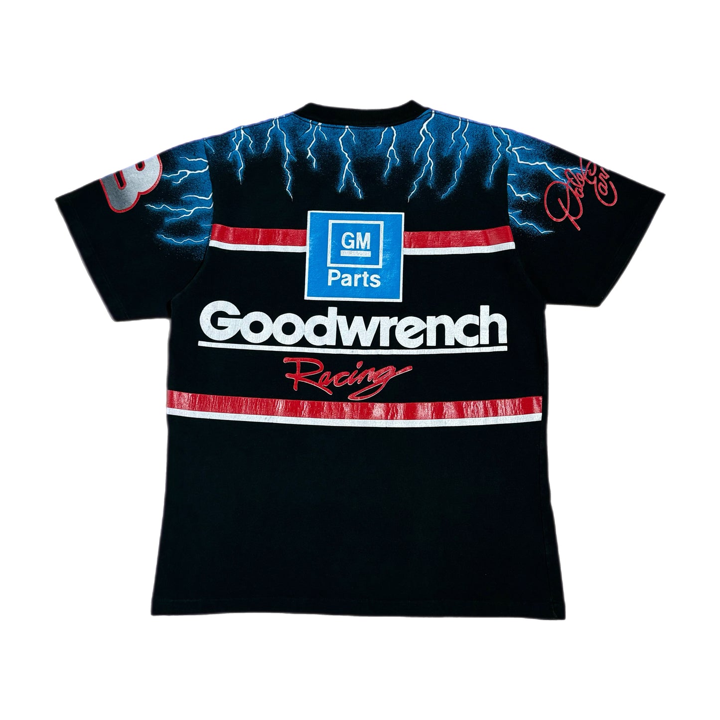 ‘90s | NASCAR Dale Earnhardt Black Knight Lightning Racing AOP Tee