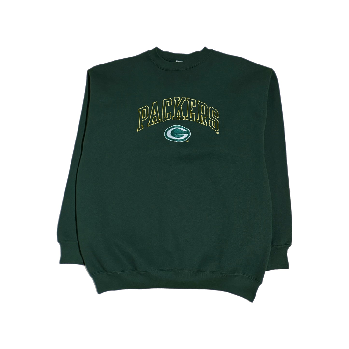 ‘90s | Green Bay Packers Logo Embroidered Crewneck