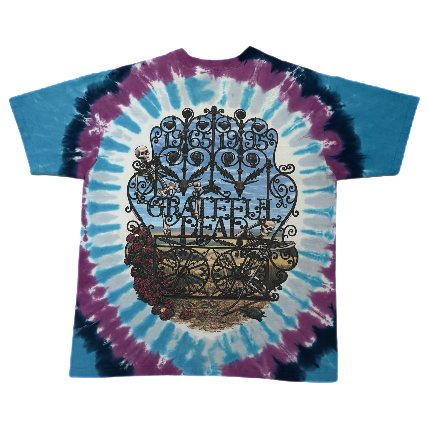‘95 | Grateful Dead Skeleton Roses Tie Dye Tee