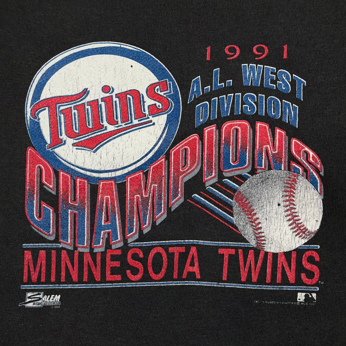 ‘91 | MLB Minnesota Twins A.L. West Division Champions Youth Crewneck