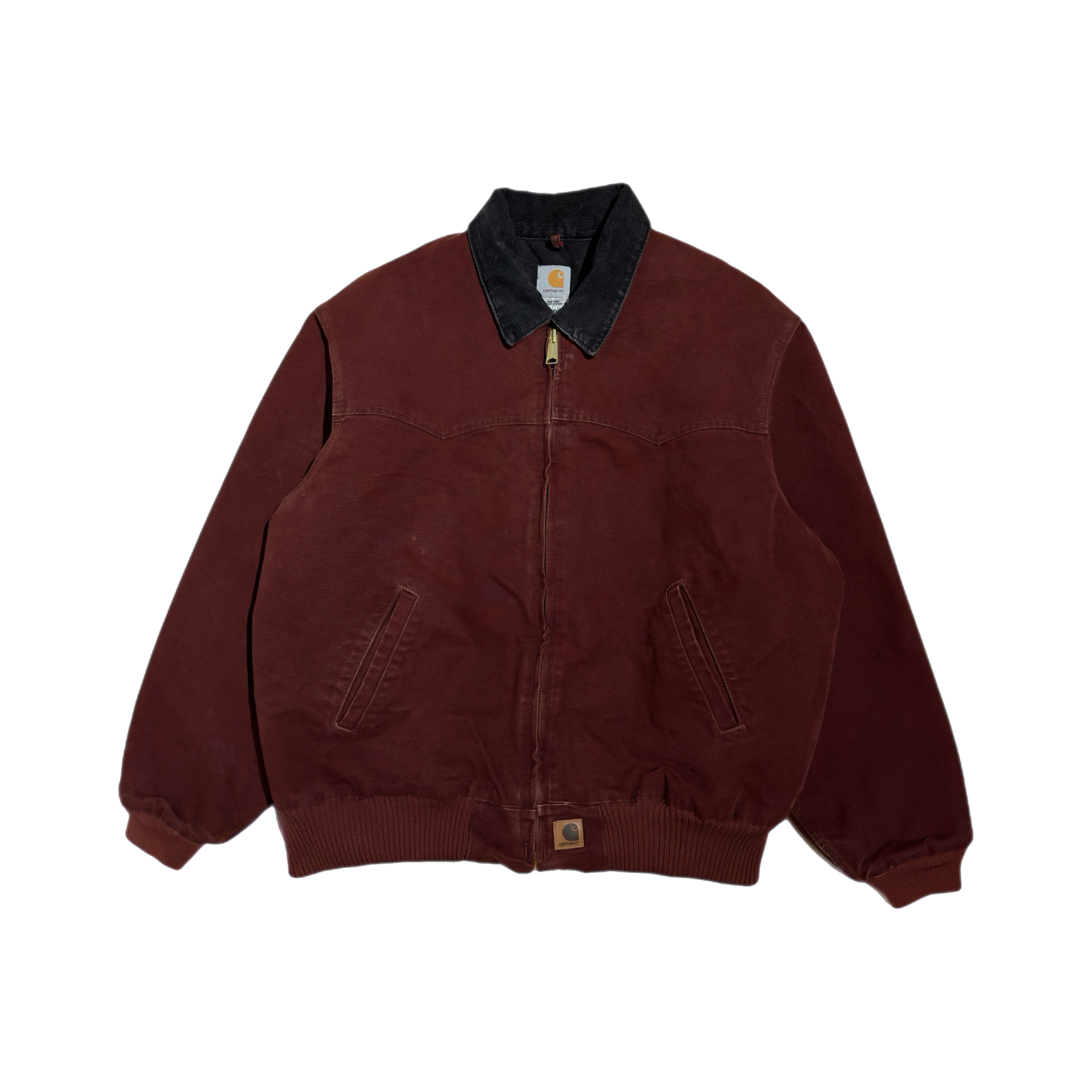 ジャケット・アウター Carharrt J14 Brown Santa Fe Jacket Good Vintage Carhartt Santa Fe J14 BRN Brown Canvas Bomber Jacket