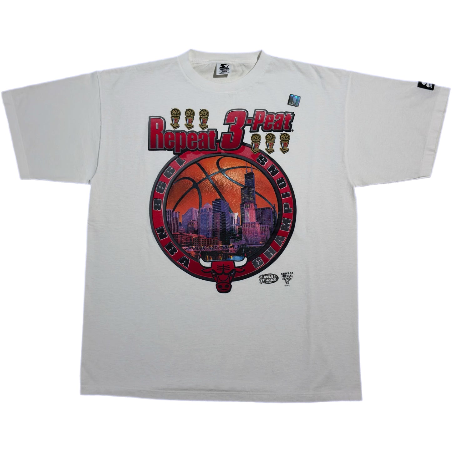 ‘98 | Chicago Bulls NBA Champions Repeat 3-Peat Tee