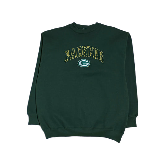 ‘90s | Green Bay Packers Logo Embroidered Crewneck