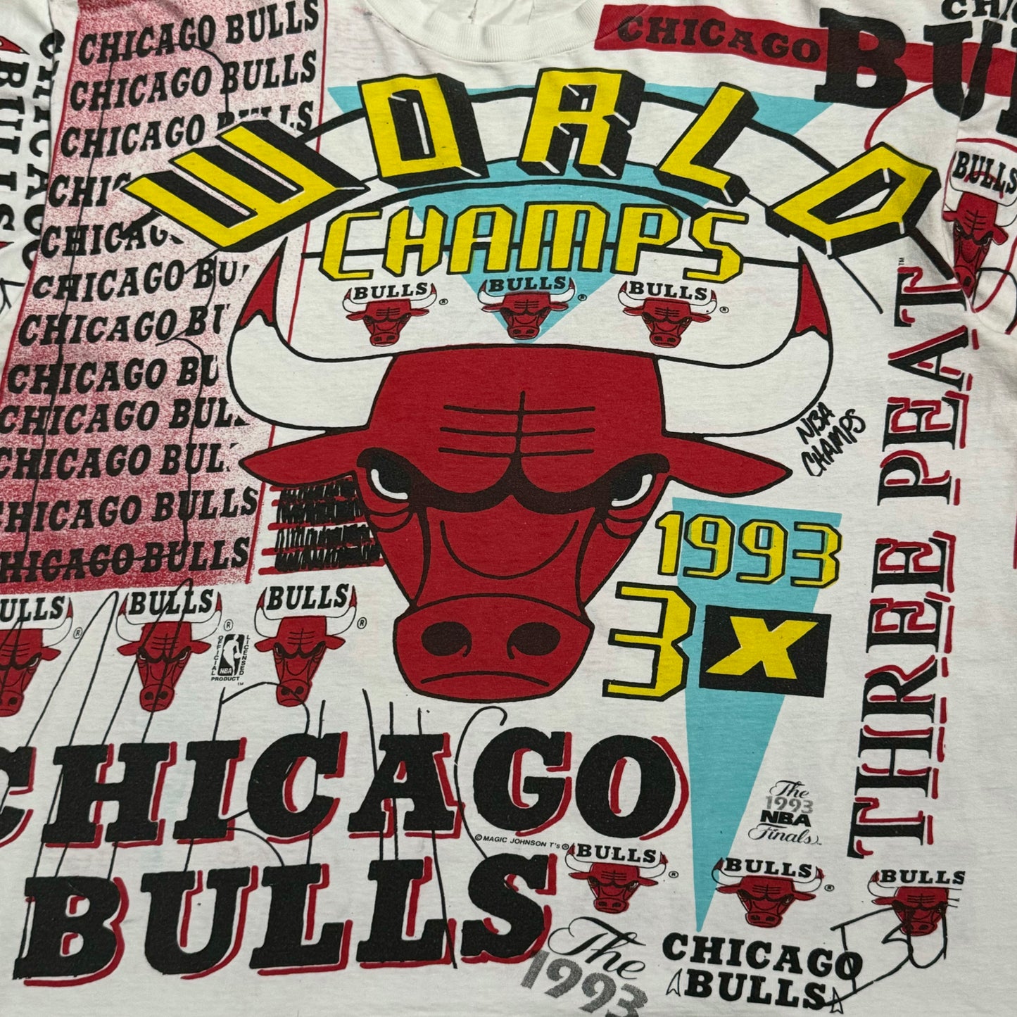 '93 | Chicago Bulls NBA World Champs AOP Tee