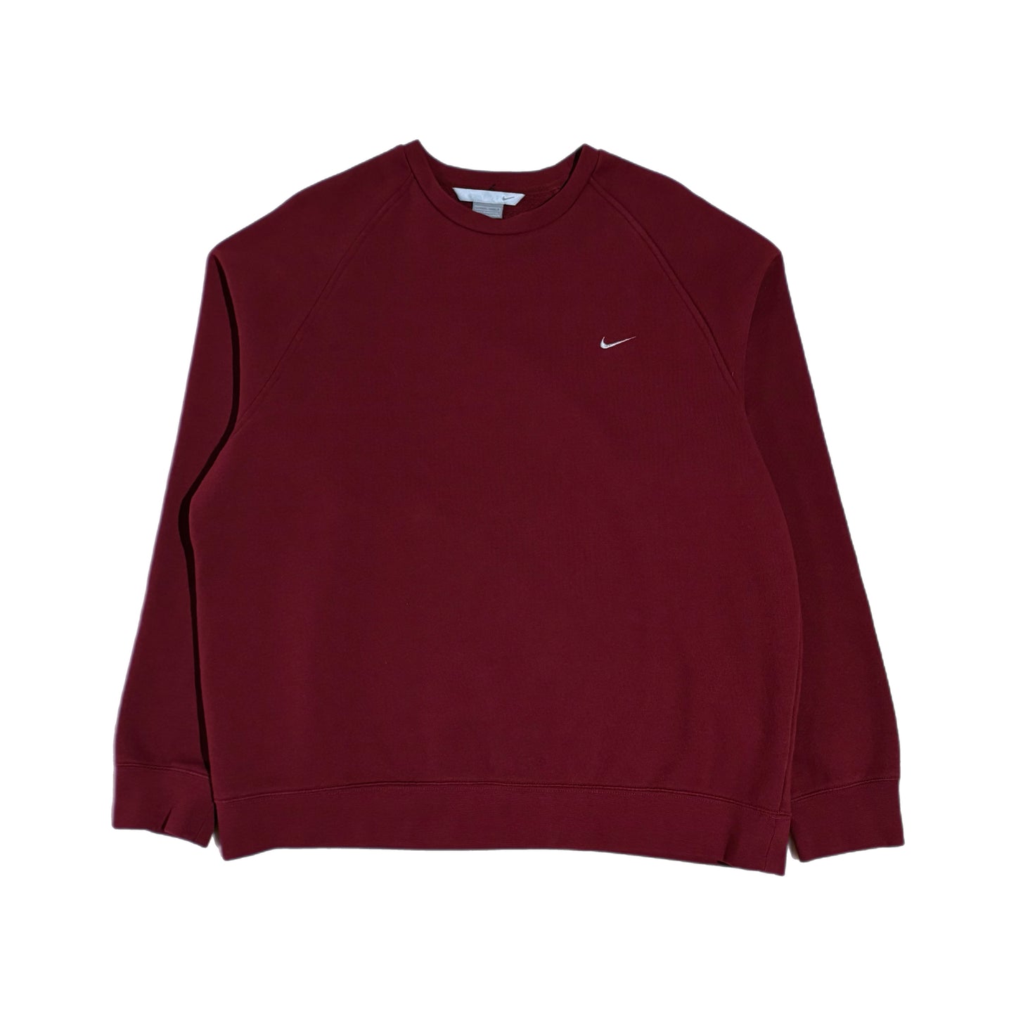 ‘00s | Nike Swoosh Dark Red Crewneck