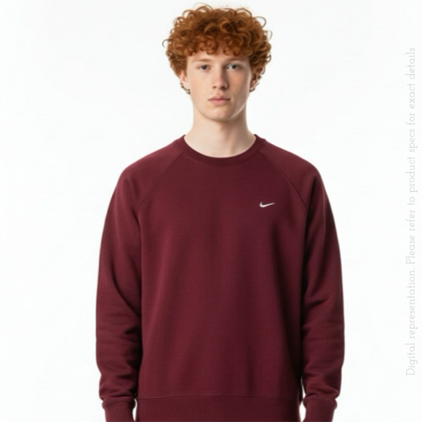 ‘00s | Nike Swoosh Dark Red Crewneck