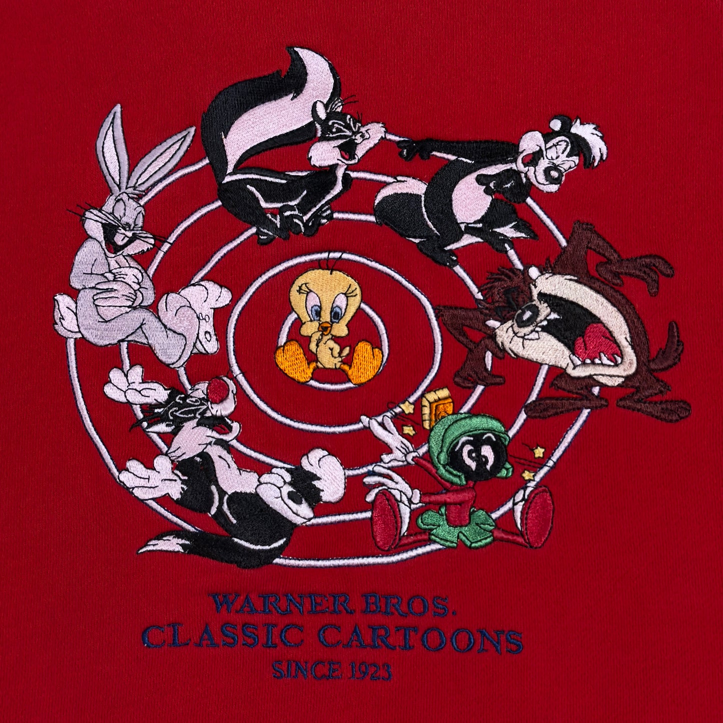 ‘97 | Warner Bros. Classic Cartoons Looney Tunes Red Crewneck