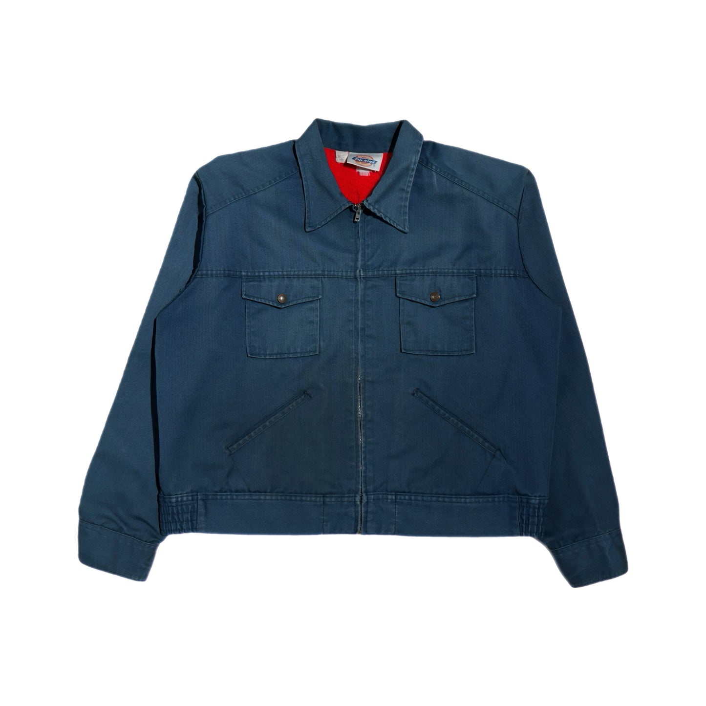‘80s | Dickies Fleece-Lined Navy Zip Up Jacket