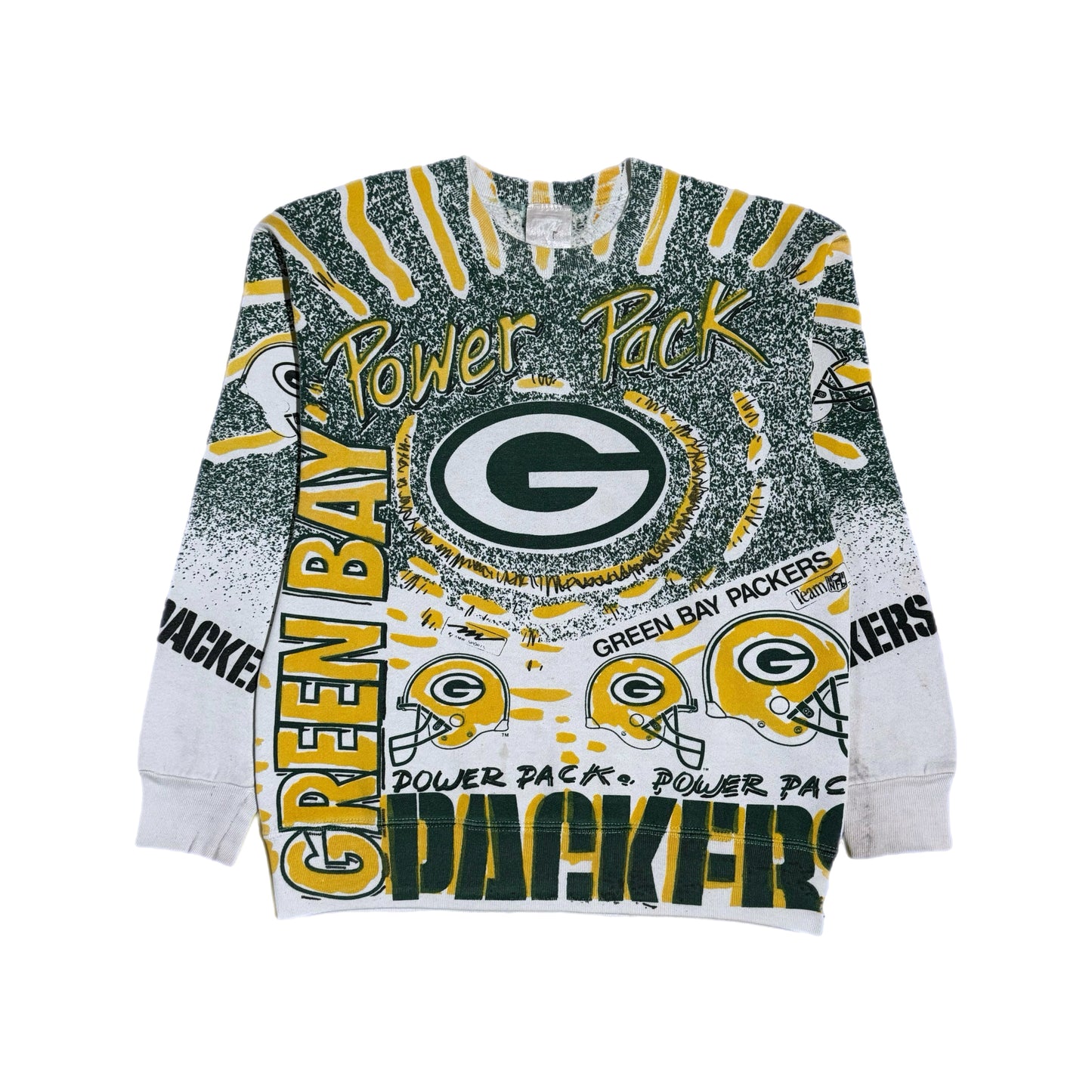 ‘90s | Green Bay Packers Power Pack AOP Crewneck
